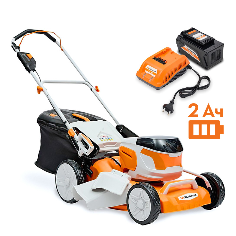 STIHL MA4046 SET AM402 + AC402 Аккумуляторная газонокосилка  VILLARTEC MA4046Set2, Газонокосилки аккумуляторные Штиль
