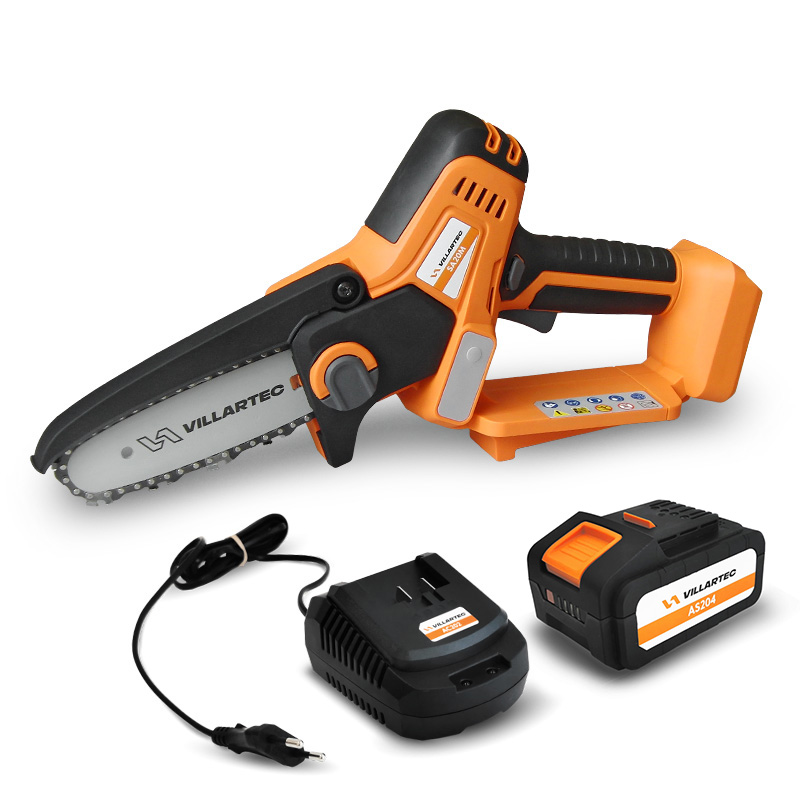 STIHL SA20M SET AS204, AC202 Аккумуляторная цепная MINI-мотопила VILLARTEC SA20MSet4, Пилы цепные аккумуляторные Штиль