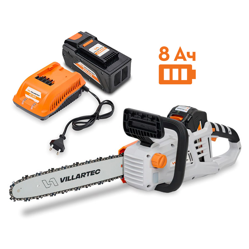 STIHL Аккумуляторная цепная мотопила   VILLARTEC SА40 SET: AM408 + AC402 SA40Set8, Пилы цепные аккумуляторные Штиль