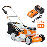 STIHL MA4046 SET AM408 + AC402 Аккумуляторная газонокосилка  VILLARTEC MA4046Set8, Газонокосилки аккумуляторные Штиль